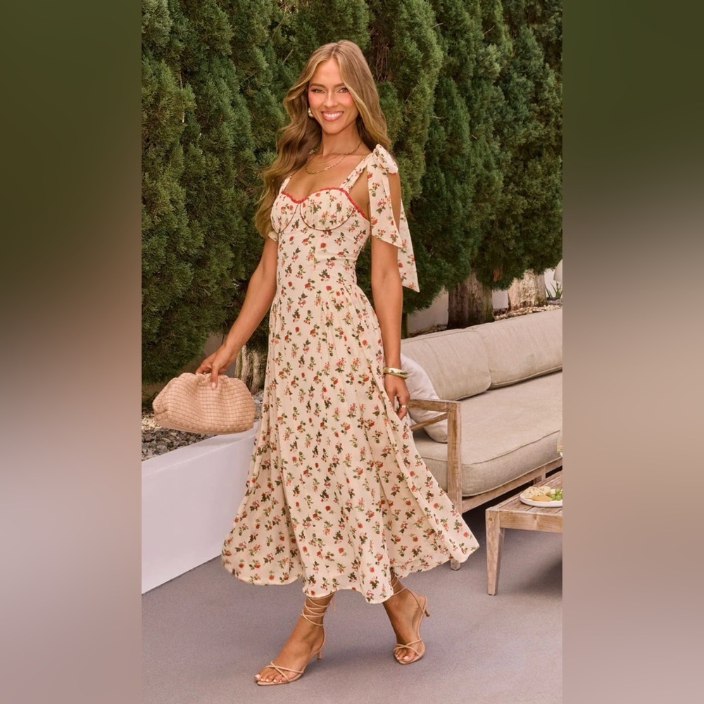 Floral Print Chiffon Dress